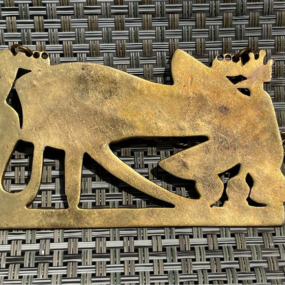 Vintage Egyptian Udjat Eye of Horus large enamel statement necklace - Picture 4 of 5